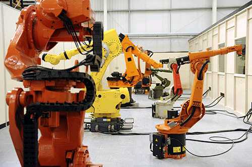 Robots repair and supply